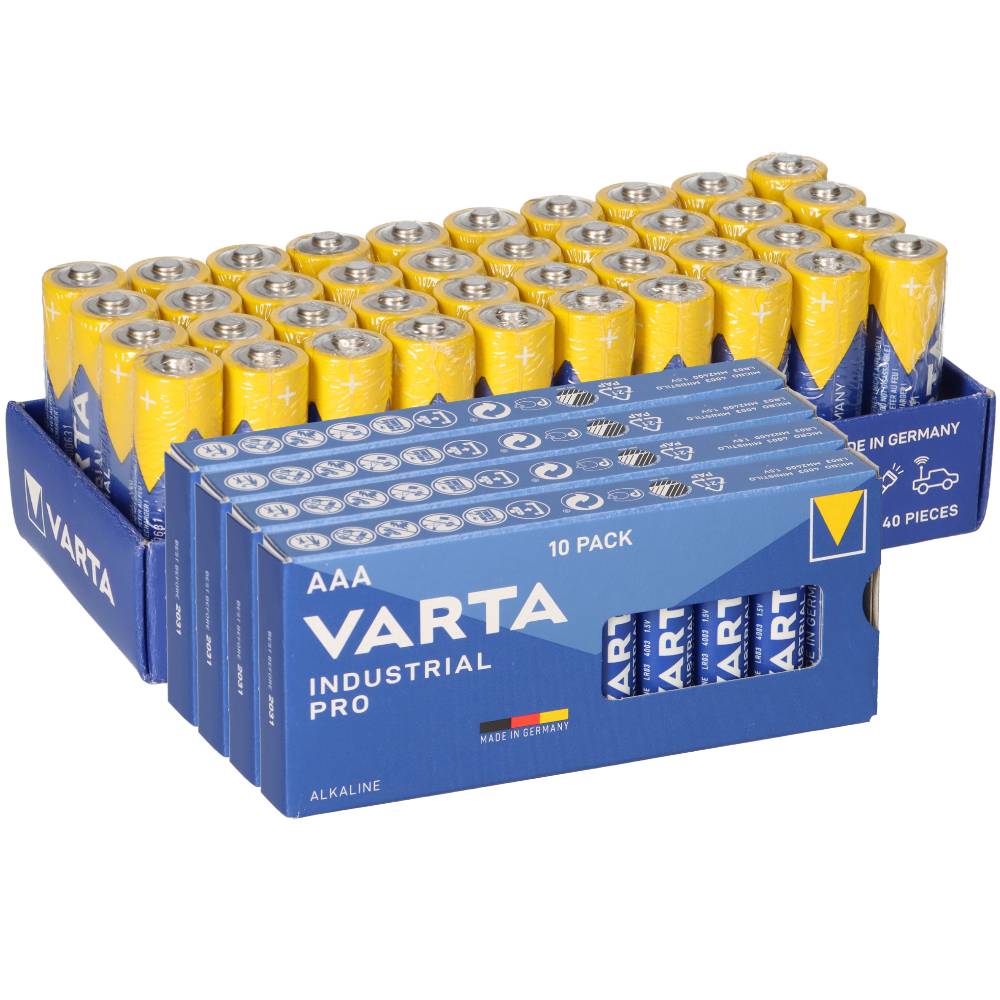 80x VARTA Industrial Pro Batterie-Set – 40x AA LR6 + 40x AAA LR03