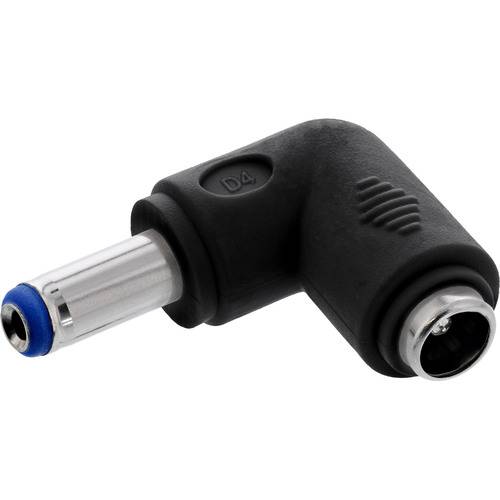 InLine® DC Adapter, 5,5x2,1mm DC Hohlstecker Stecker / Buchse gewinkelt Adapter / Konverter DC- /