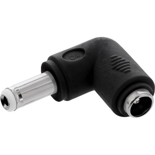 InLine® DC Adapter, 5,5x2,5mm DC Hohlstecker Stecker / Buchse gewinkelt Adapter / Konverter DC- /