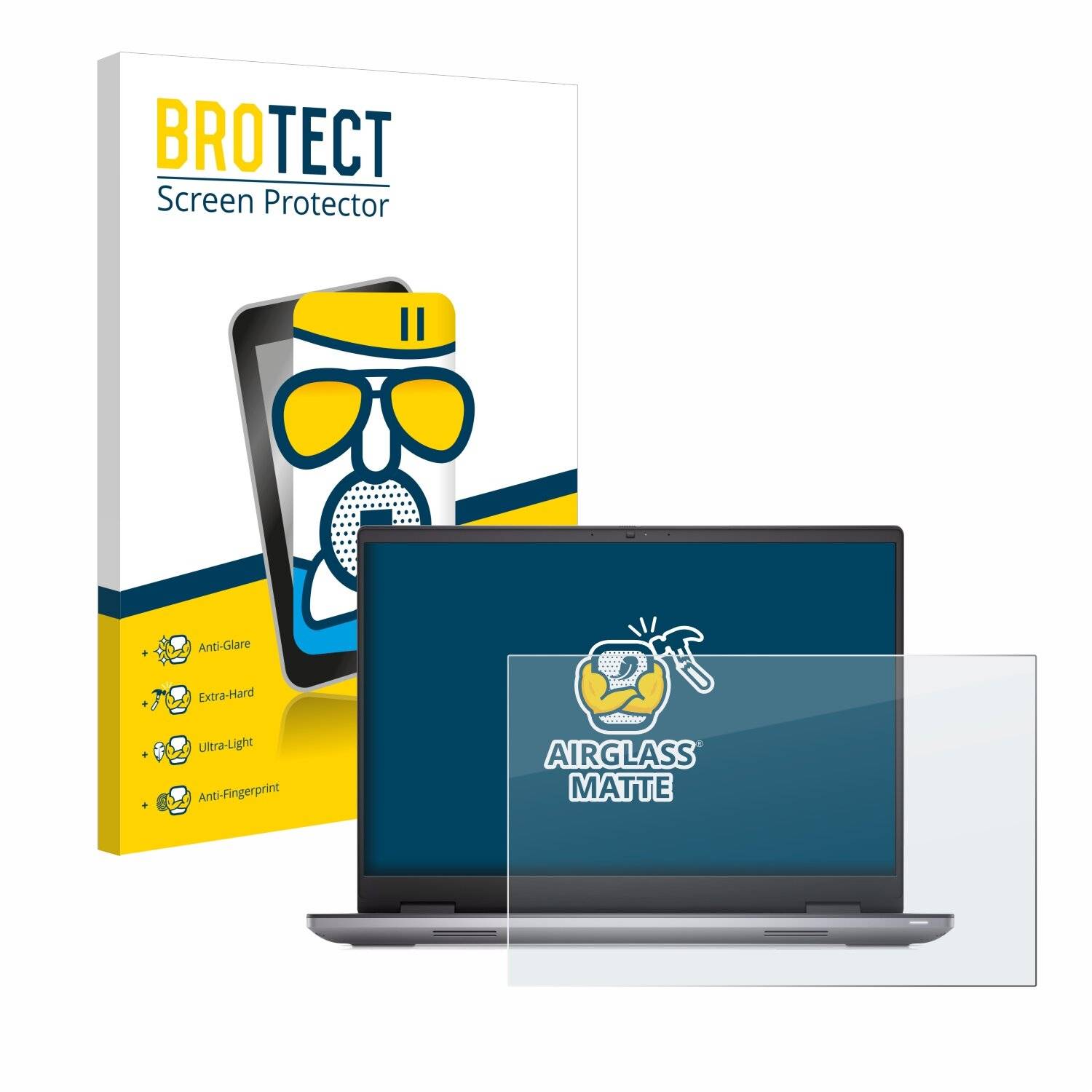 BROTECT AirGlass Matt Glas Panzer Folie für Dell Precision 7670