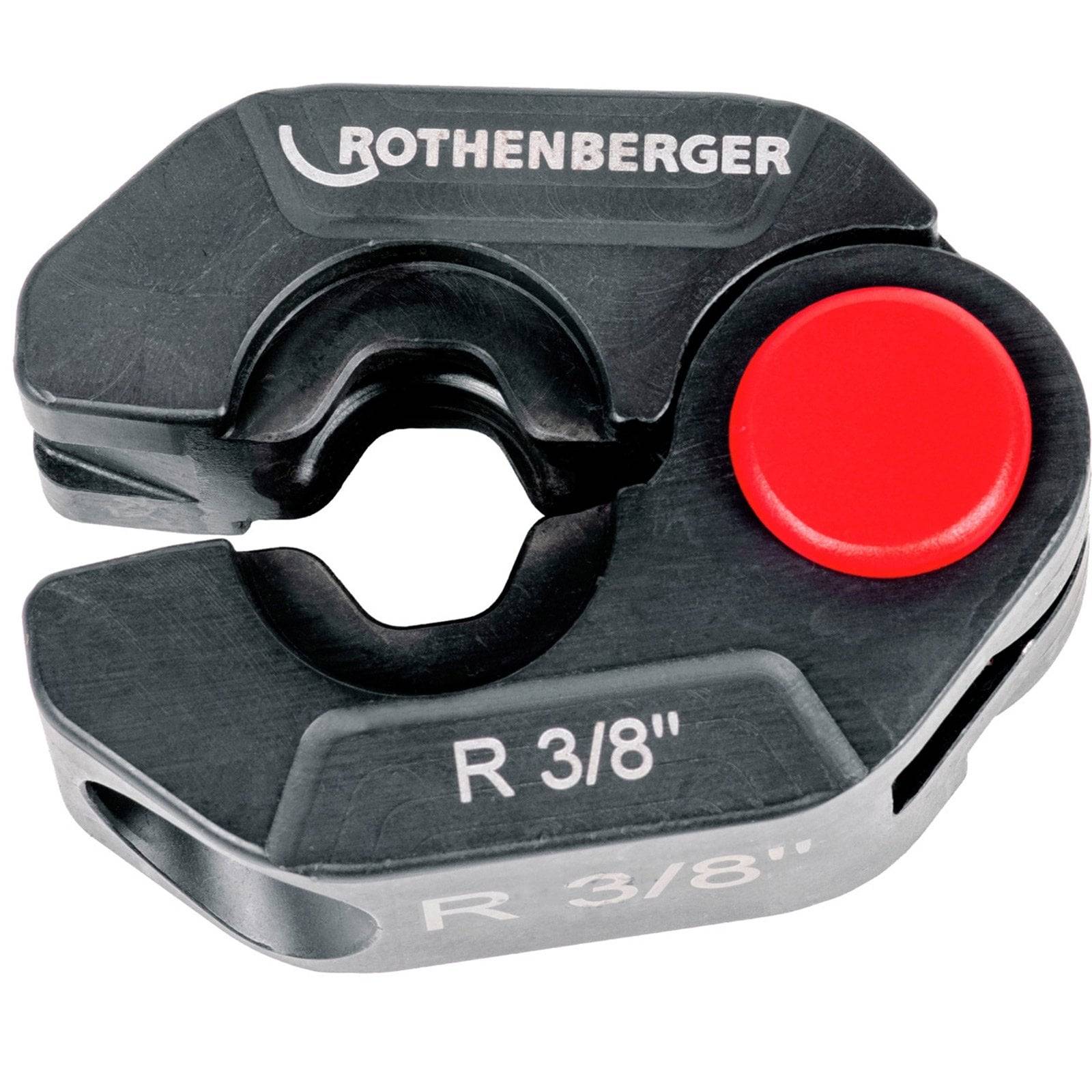Ein schwarzer und roter ROTHENBERGER Rohrabschneider mit der Beschriftung „R 3/8