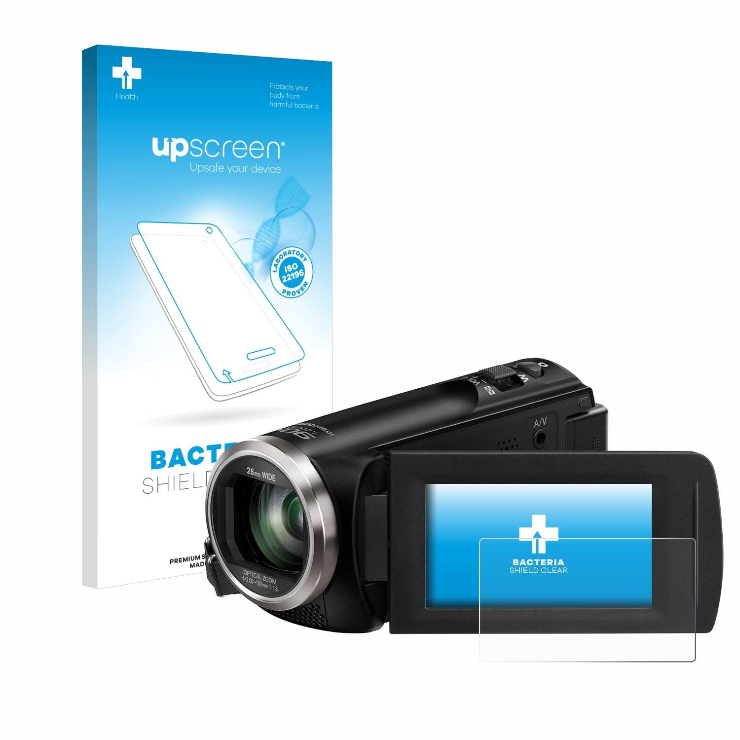 upscreen Bacteria Shield Schutzfolie für Panasonic HC-V180 -