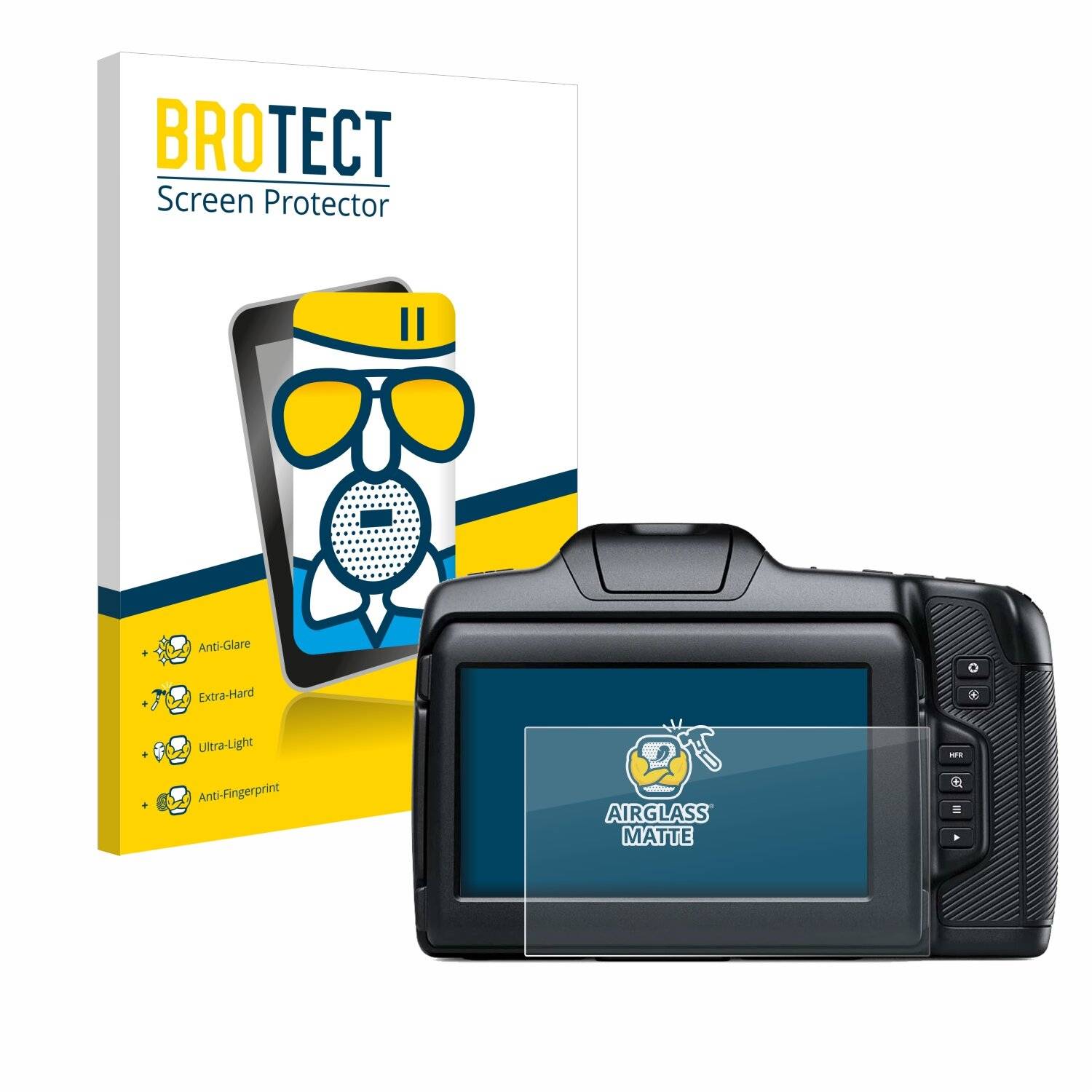 BROTECT AirGlass Matt Glas Panzer Folie für Blackmagic Pocket Cinema Camera 6K