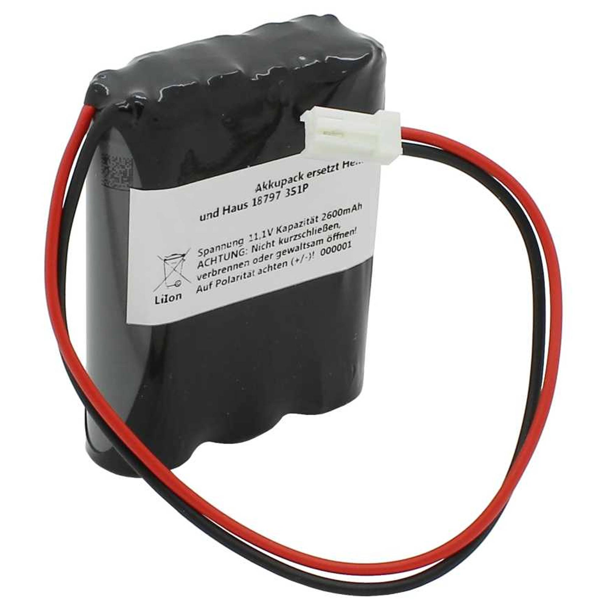 Akku passend für den Heim und Haus 18797 3S1P Akkupack Li-ion 11,1V 2600mAh
