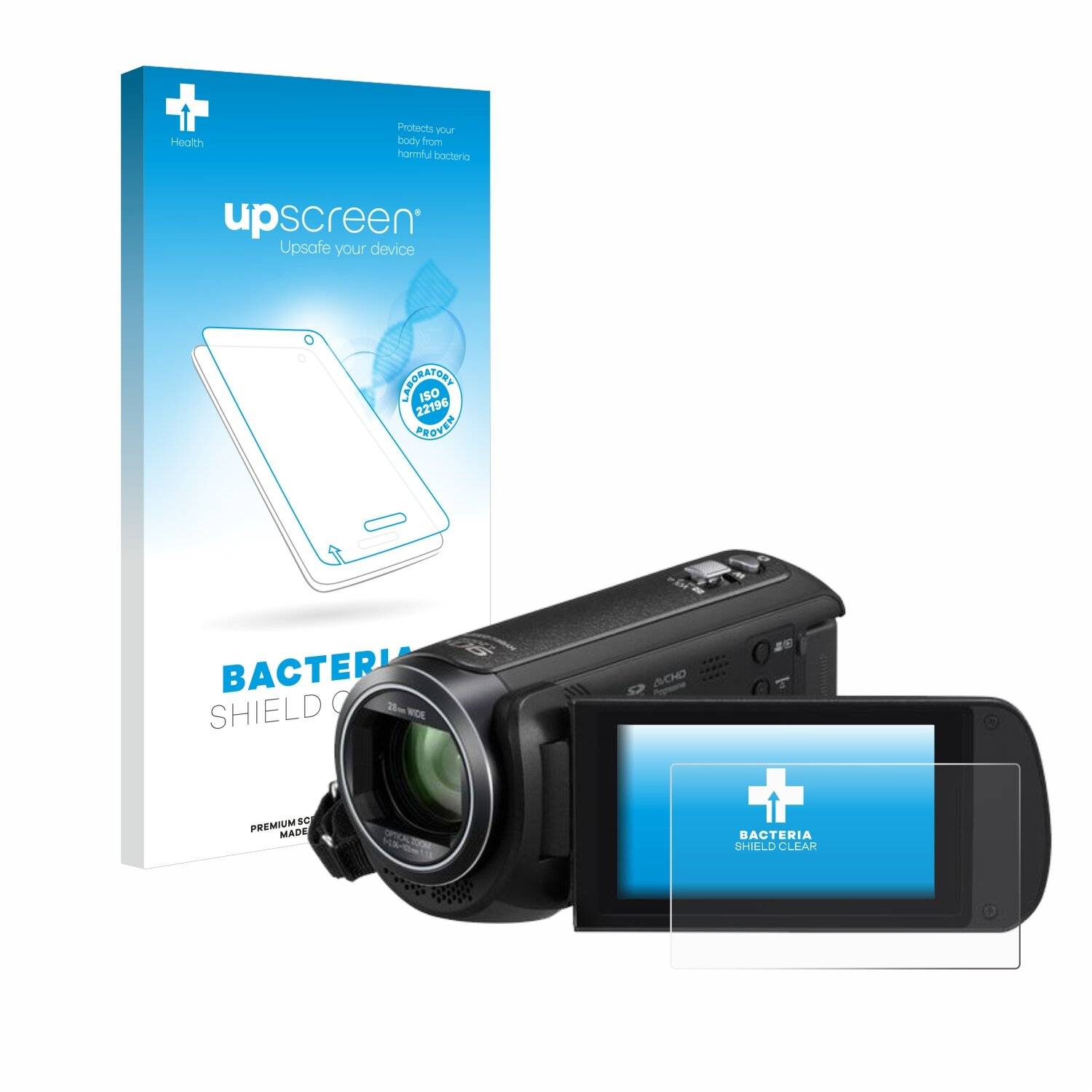 upscreen Bacteria Shield Schutzfolie für Panasonic HC-V380 -