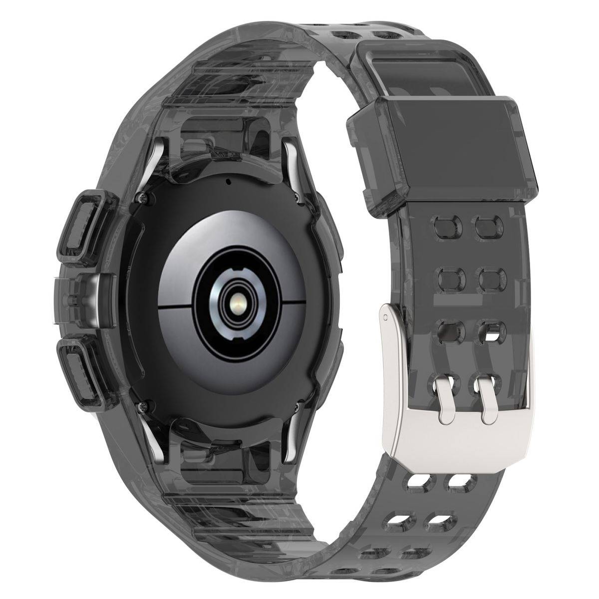 Für Samsung Galaxy Watch 6 44mm Armband mit Gehäuse Schutz Schwarz