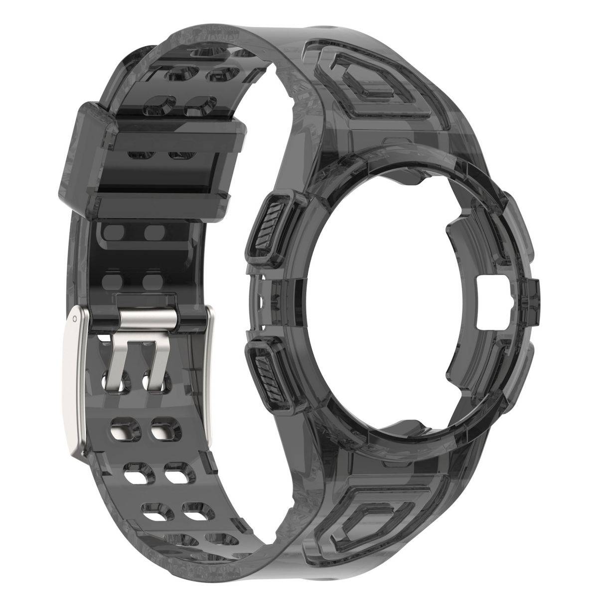 Für Samsung Galaxy Watch 6 44mm Armband mit Gehäuse Schutz Schwarz