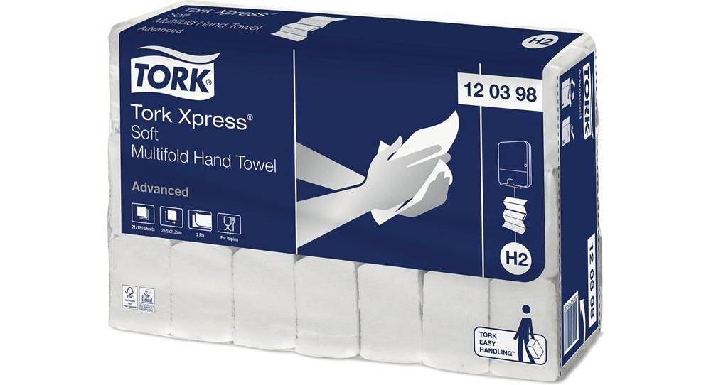 TORK Handtuch Xpress® 120289 2-lagig, Advanced Qualität weiß