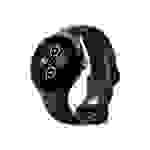 Google Pixel Watch 2 - Aluminium mattschwarz - intelligente Uhr mit Active Armband - Flouroelastomer - Obsidian - Bandgr