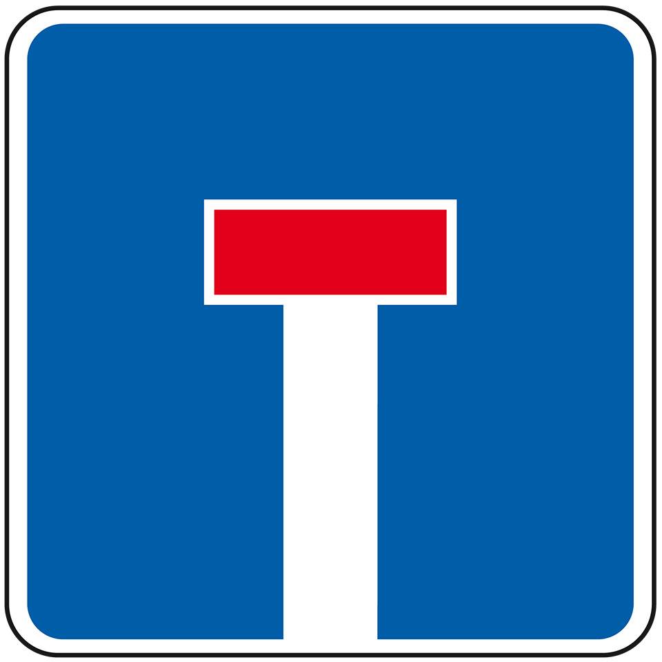 Verkehrszeichen Sackgasse, Nr.357, Aluminium RA0, reflektierend, 600x600mm, DIN 67520