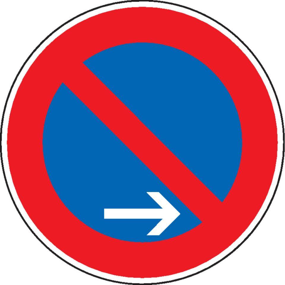 Verkehrszeichen Eingeschränktes Haltverbot Ende, Nr.286-20, Alu RA2, reflektierend, Ø 600mm, DIN 67520