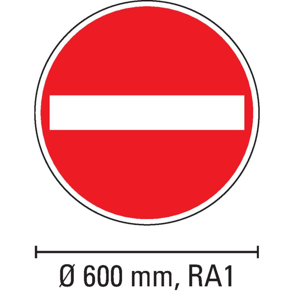 Verkehrszeichen Verbot der Einfahrt, Nr.267, Aluminium RA1, reflektierend, Ø 600mm, DIN 67520, nach StVO