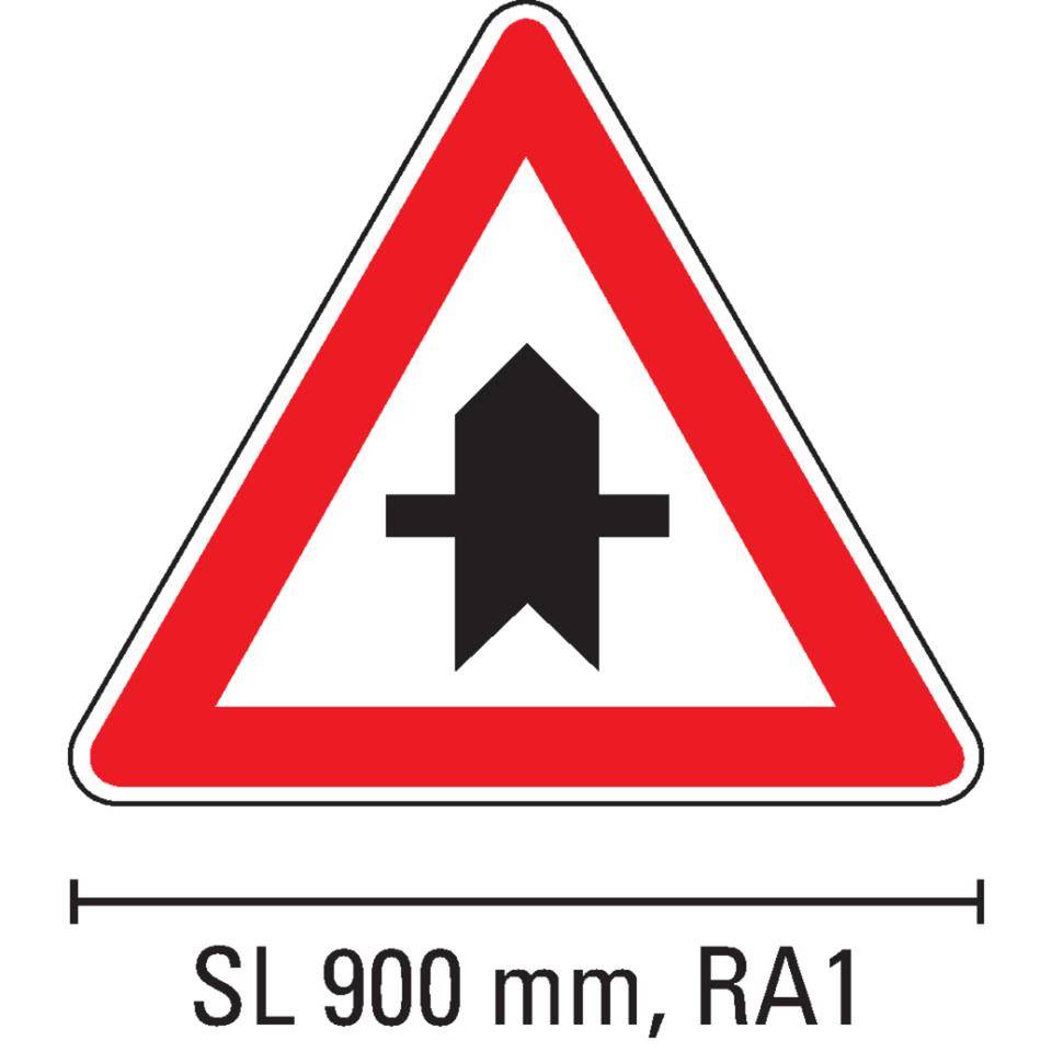 Verkehrszeichen Vorfahrt, Nr.301, Aluminium RA1, reflektierend, SL 900mm, DIN 67520, nach StVO
