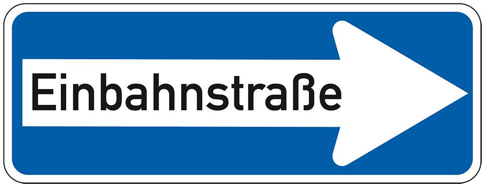 Verkehrszeichen Einbahnstraße, rechts, Nr.220-20, Aluminium RA0, reflektierend, 800x300mm, DIN 67520