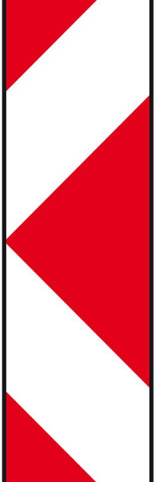 Verkehrszeichen Pfeilbake links-/rechtsweisend, Aluminium RA1, reflektierend, 250x1000mm, DIN 67520