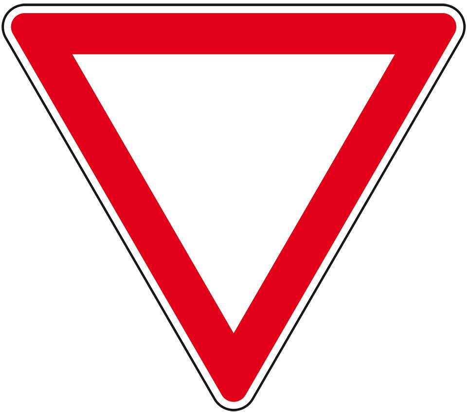 Verkehrszeichen Vorfahrt gewähren!, Nr.205, Aluminium RA1, reflektierend, SL 630mm