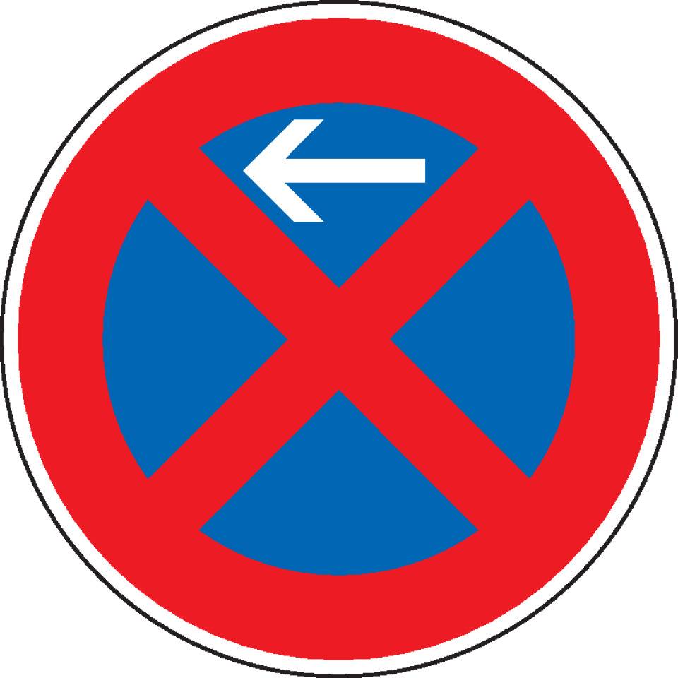 Verkehrszeichen Absolutes Haltverbot Anfang, Nr.283-10, rechts, Aluminium RA1, Ø 420mm