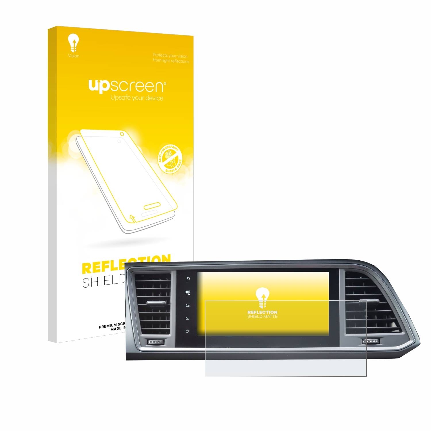 upscreen Reflection Shield Matt Schutzfolie für Seat Ateca Style 2021 Infotainment System 9.2