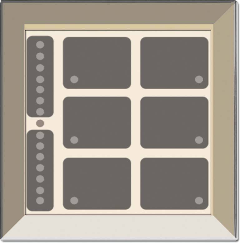 Issendorff Glas-Tastenfeld rahmenlos LCN - GTS8C