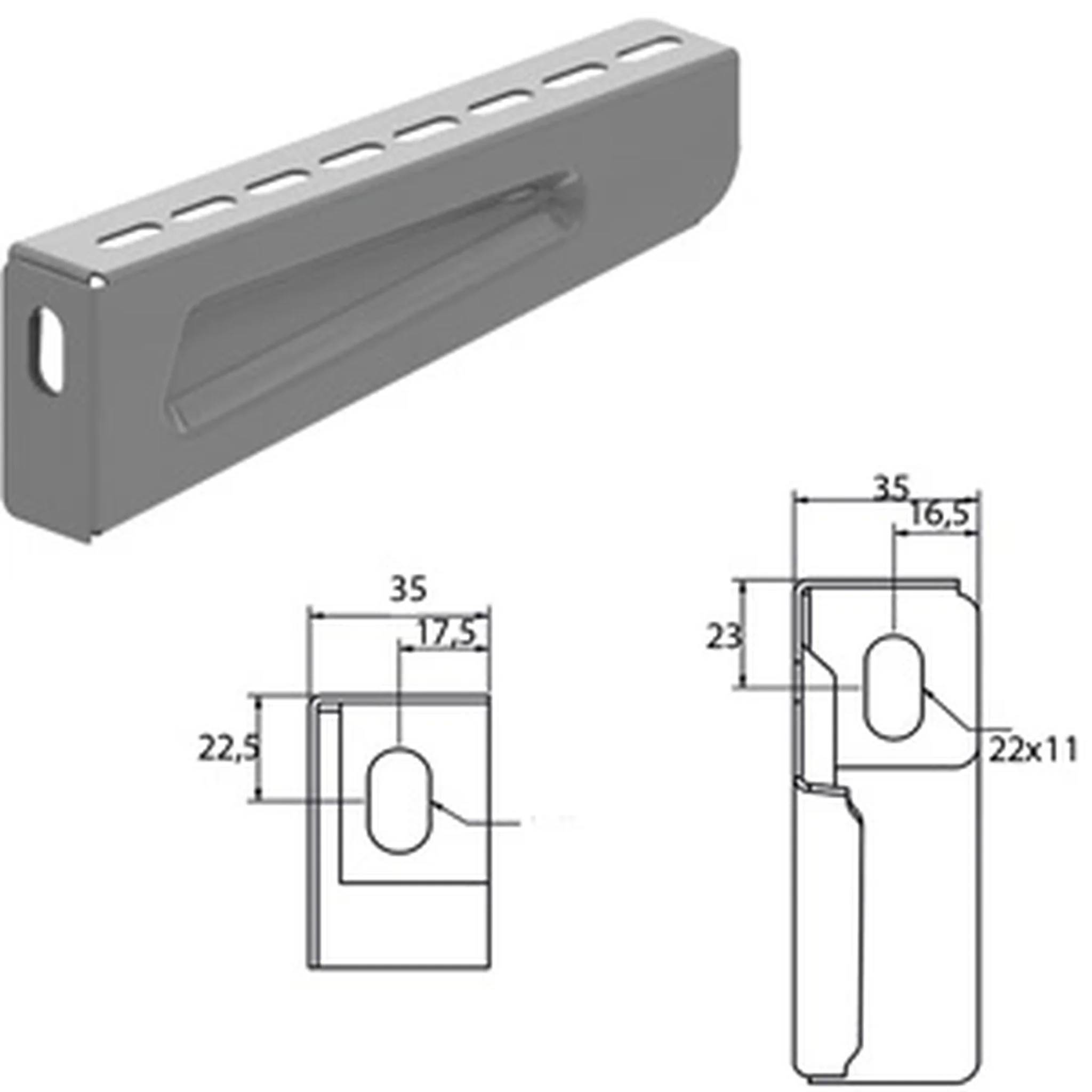 Vergokan Wandausleger, B=400, 1,2 kN, sendzimir verzinkt, 1 Stk.
