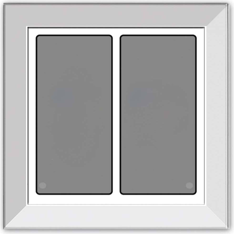 Issendorff Glas-Tastenfeld rahmenlos LCN - GTS2W