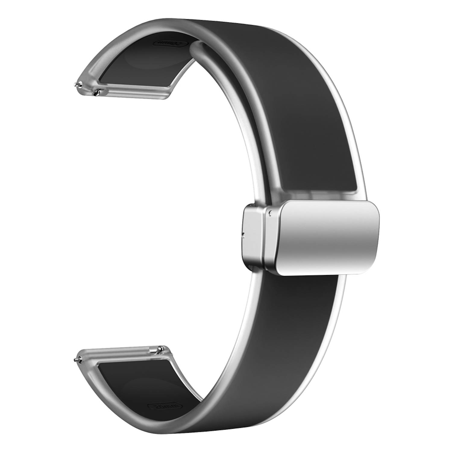 Für Samsung Galaxy Watch FE 6 5 4 Magnetisches Silikon Armband Schwarz