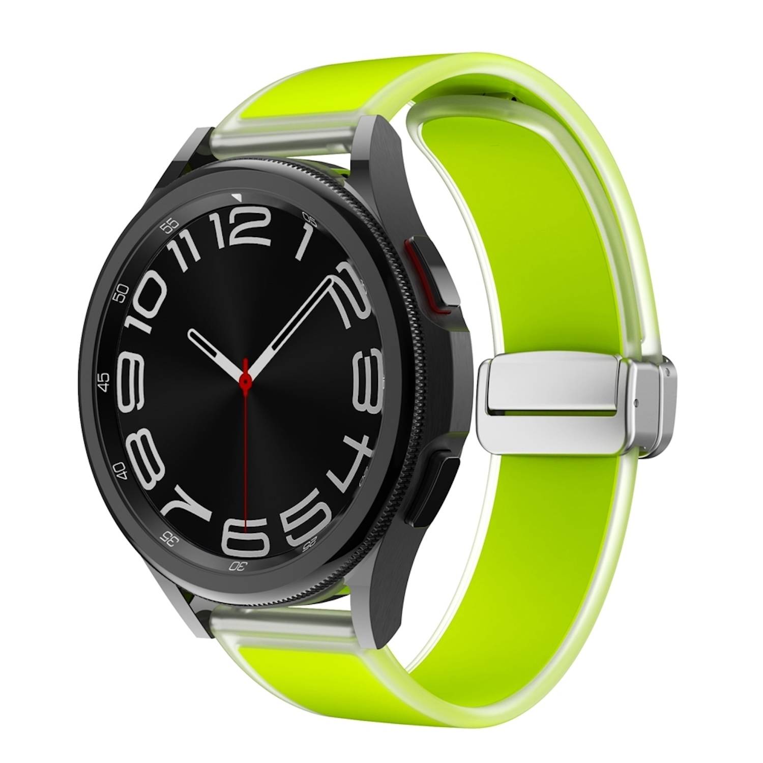 Für Samsung Galaxy Watch FE 6 5 4 Magnetisches Silikon Armband Grün