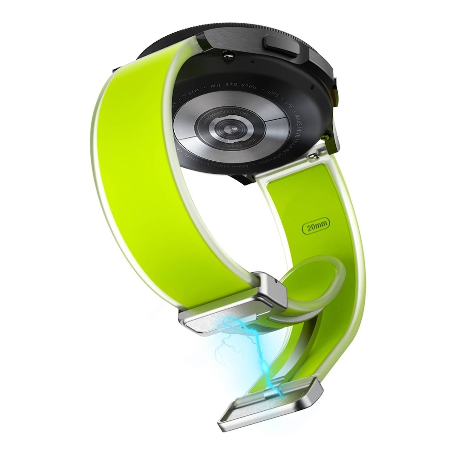 Für Samsung Galaxy Watch FE 6 5 4 Magnetisches Silikon Armband Grün