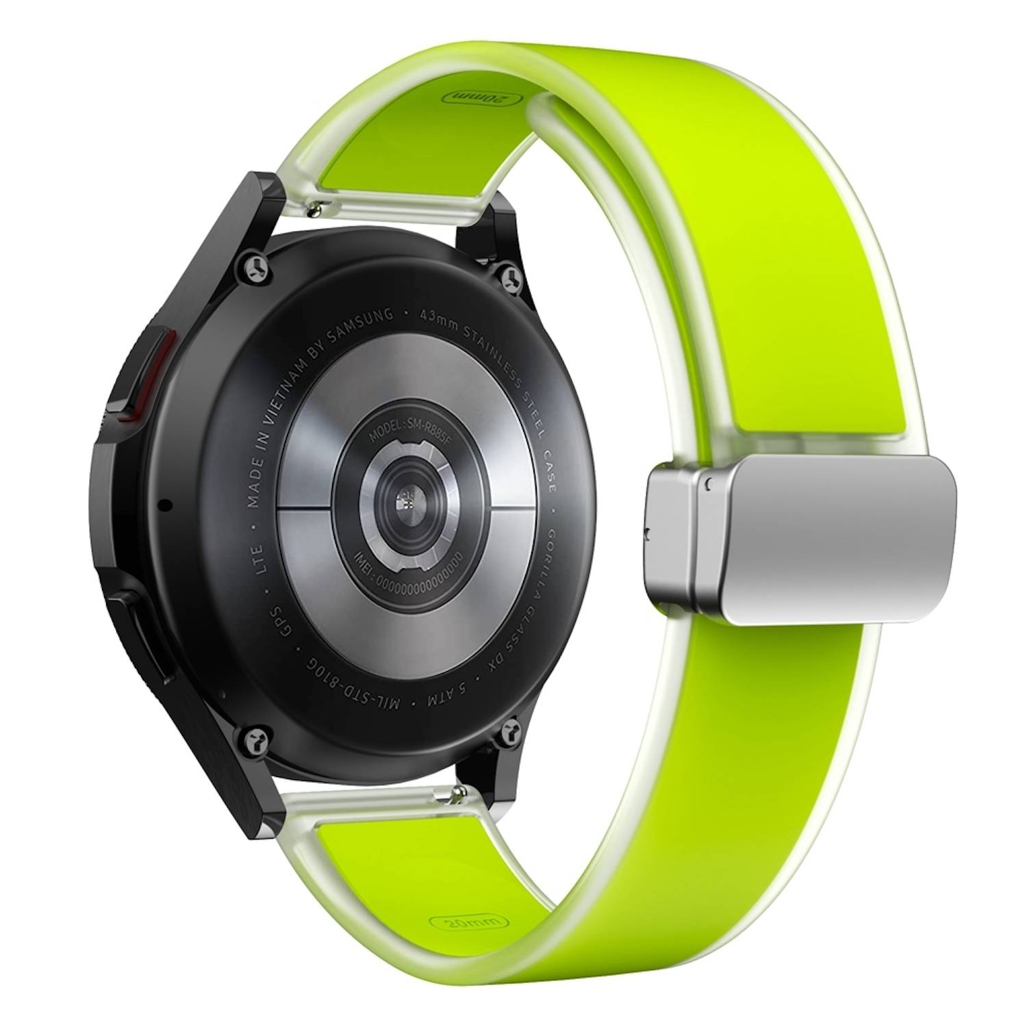 Für Samsung Galaxy Watch FE 6 5 4 Magnetisches Silikon Armband Grün