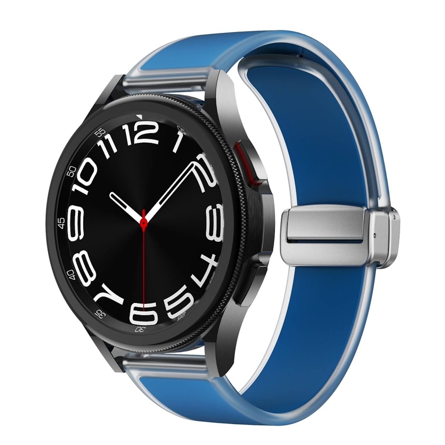 Für Samsung Galaxy Watch FE 6 5 4 Magnetisches Silikon Band Felsenblau