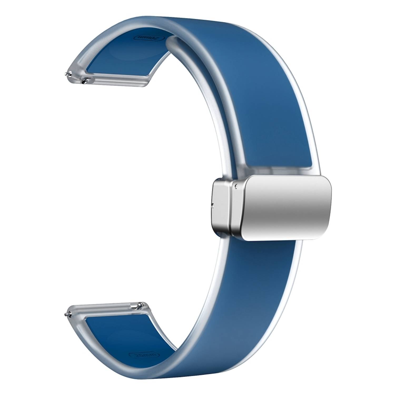 Für Samsung Galaxy Watch FE 6 5 4 Magnetisches Silikon Band Felsenblau