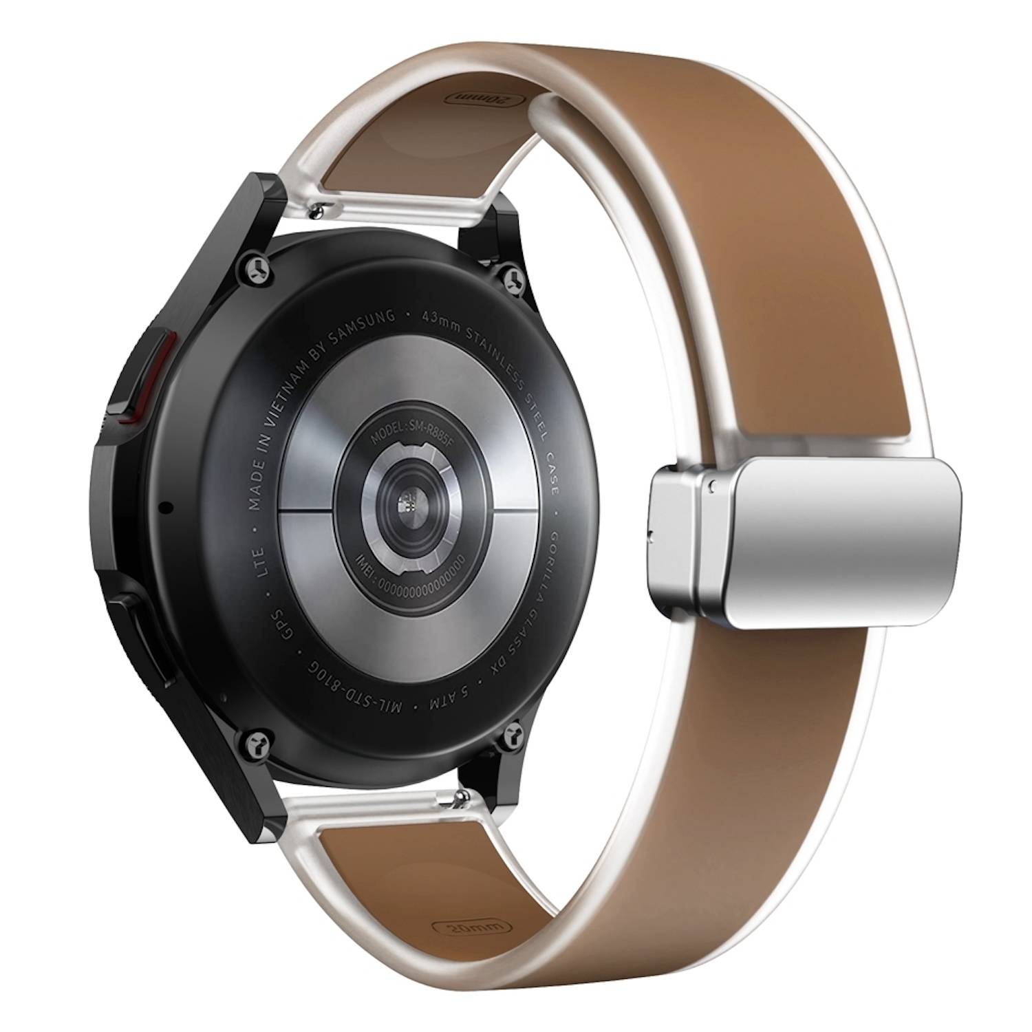 Für Samsung Galaxy Watch FE 6 5 4 Magnetisches Silikon Armband D-Braun