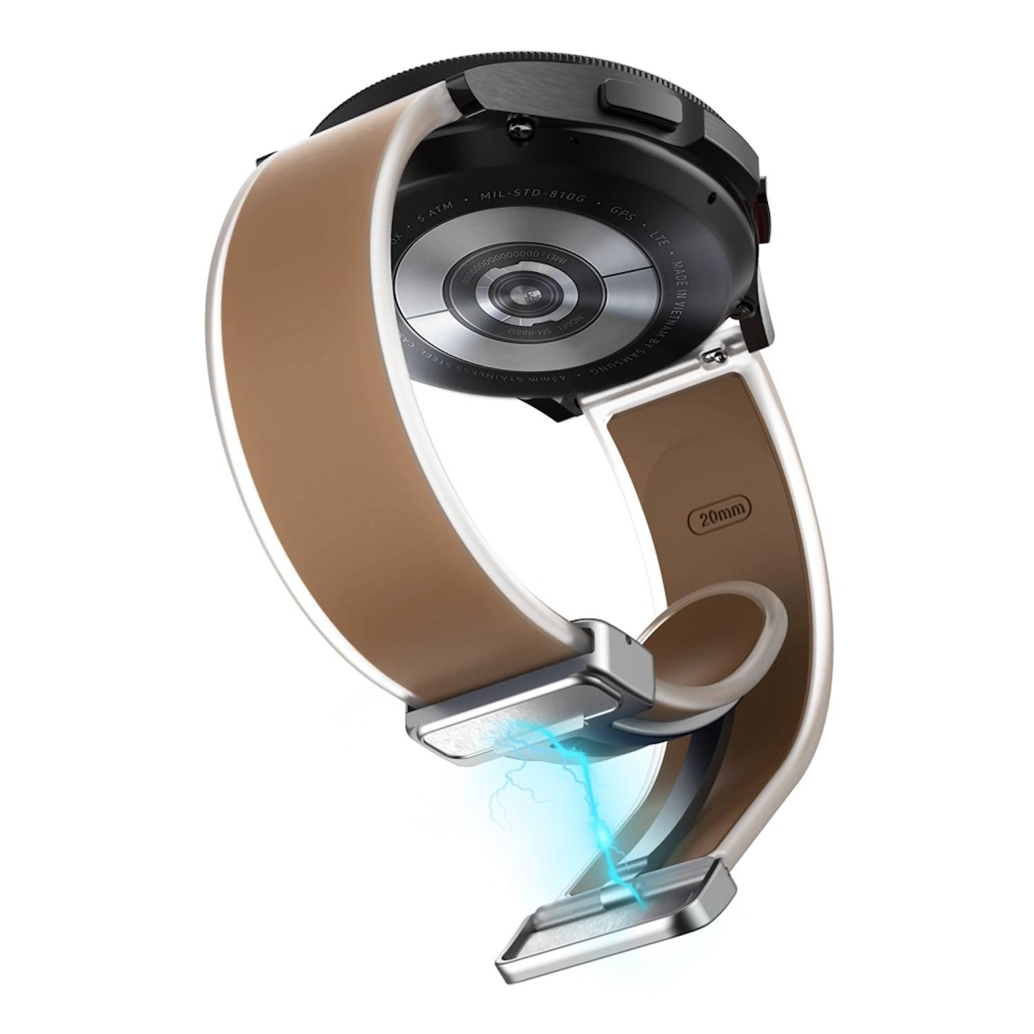 Für Samsung Galaxy Watch FE 6 5 4 Magnetisches Silikon Armband D-Braun