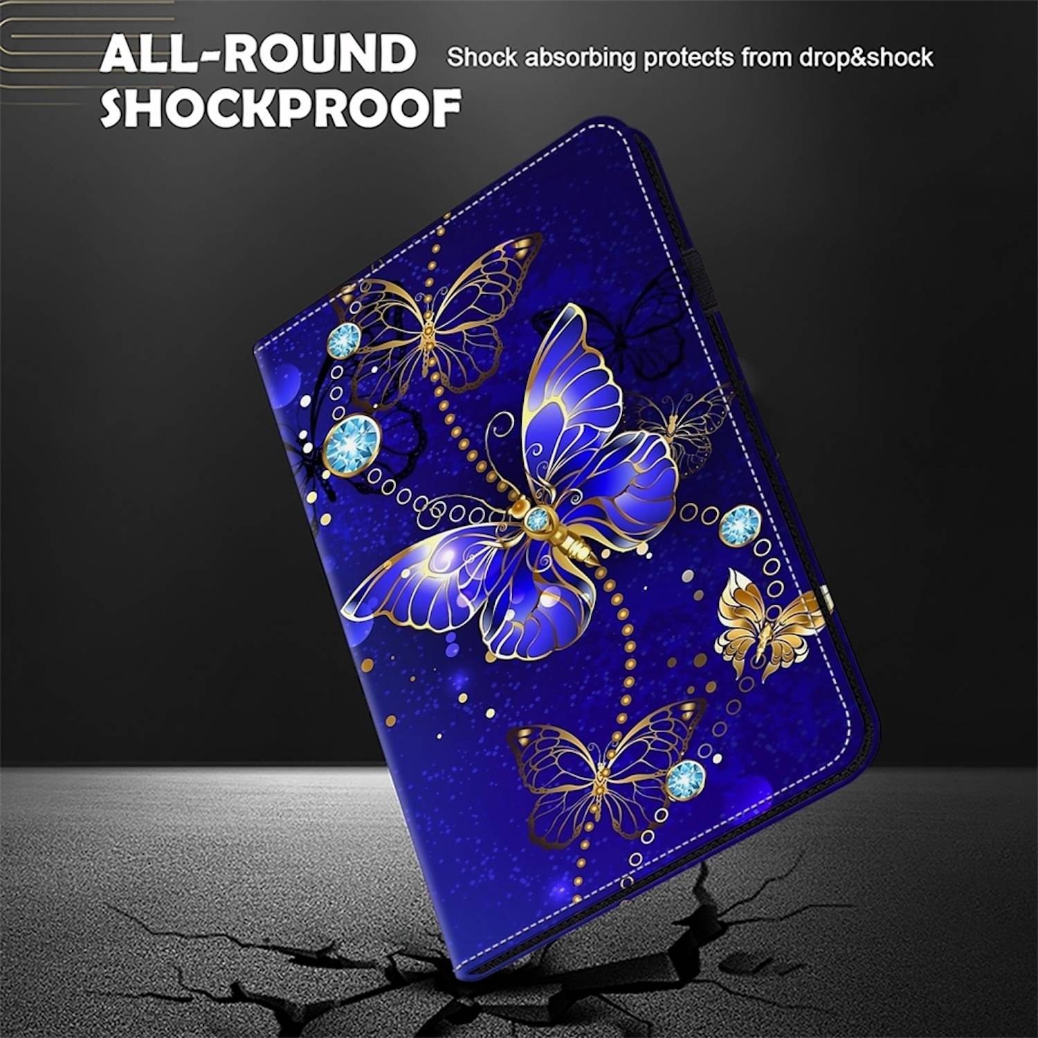 Für Samsung Galaxy Tab S10 Plus / S9 Plus FE Plus Kunstleder Tasche Case/
