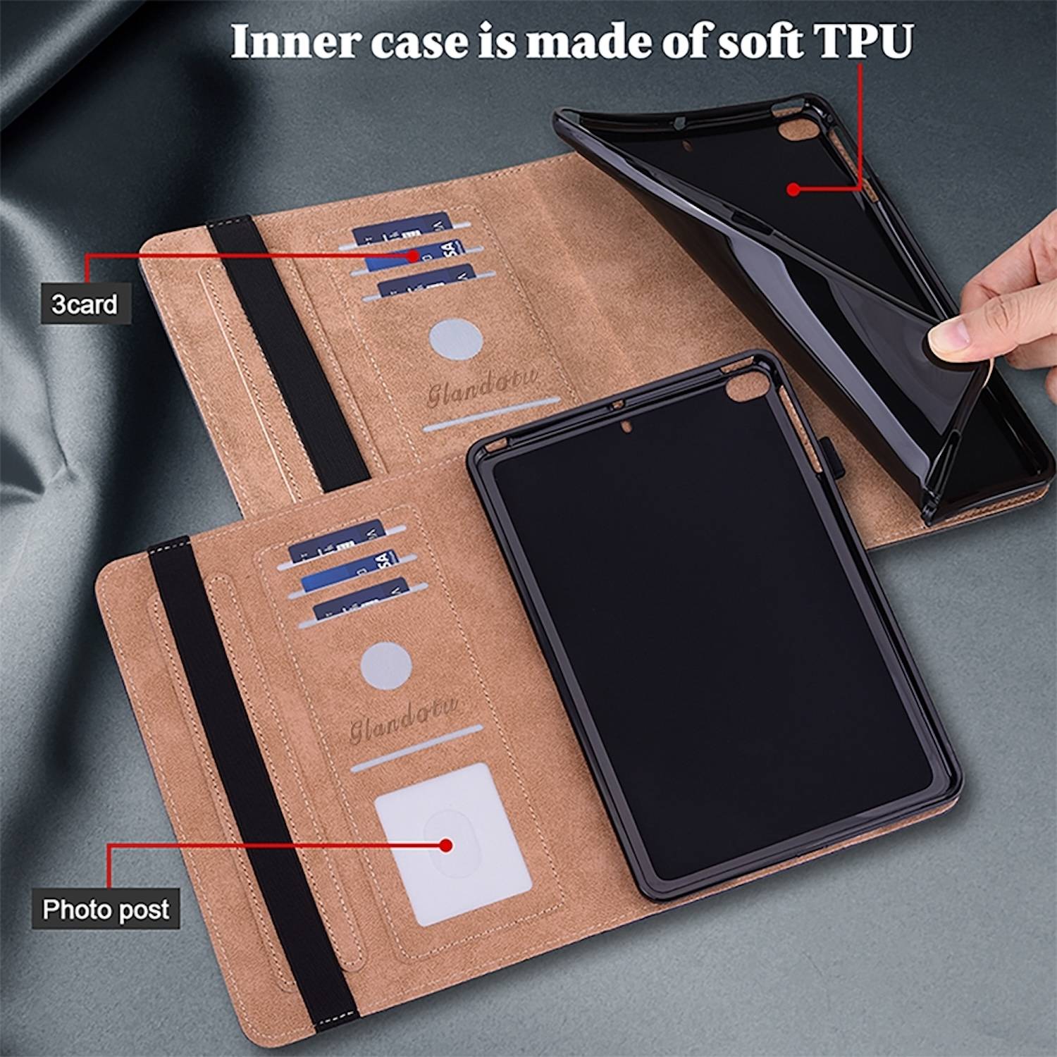 Für Samsung Galaxy Tab S10 Plus / S9 Plus FE Plus Kunstleder Tasche Case/