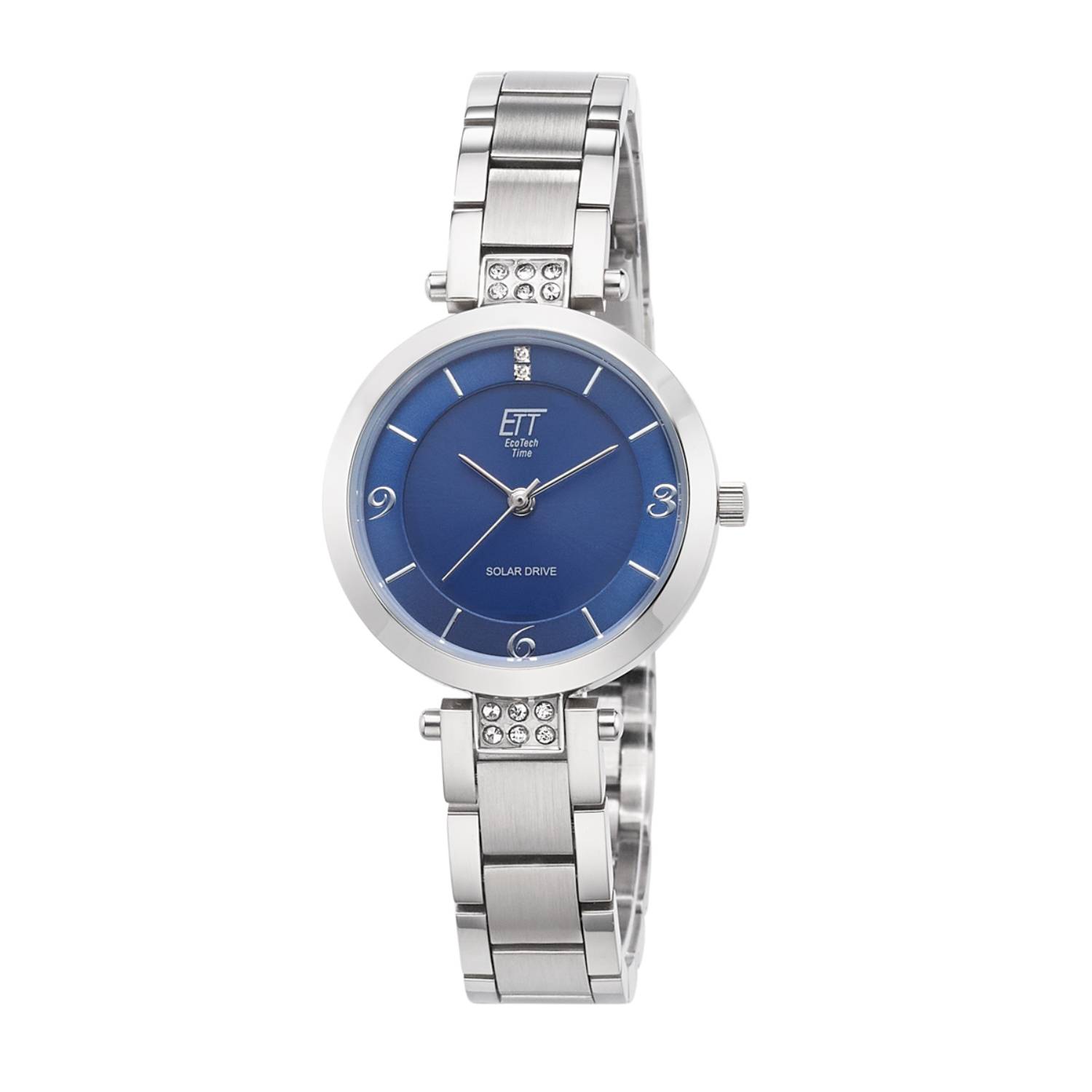 ETT Damenuhr Diamond Lady ELS-12142-31M, Funk, Solar, Blau, Edelstahl