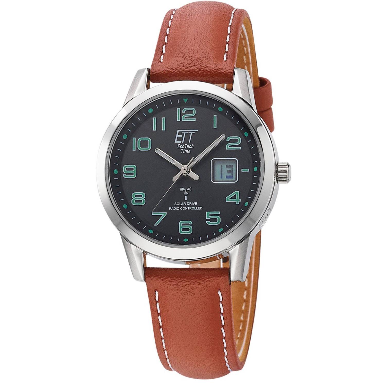 ETT Solar Drive Funk Damenuhr Gobi Lady, ELS-11588-22L, analog, mit Lederarmband