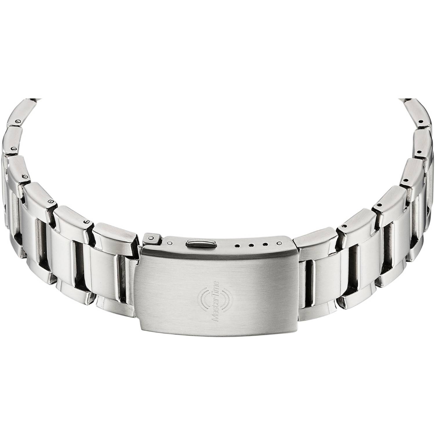 MasterTime Herrenuhr Super Power MTGA-10859-41M, Funk, grüne Ziffern, Edelstahl