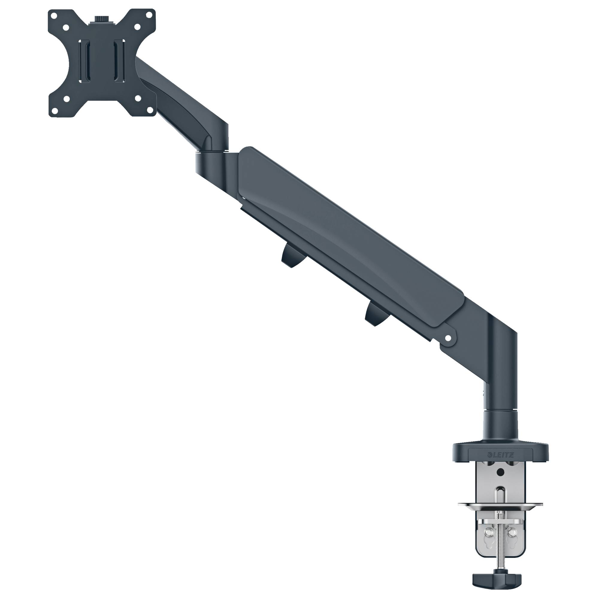 Esselte Leitz Ergo - Befestigungskit (spring-assisted single arm) - für LCD-Display - space saving - Metall - Dunkelgrau - Bildschirmgröße: 43.2-81