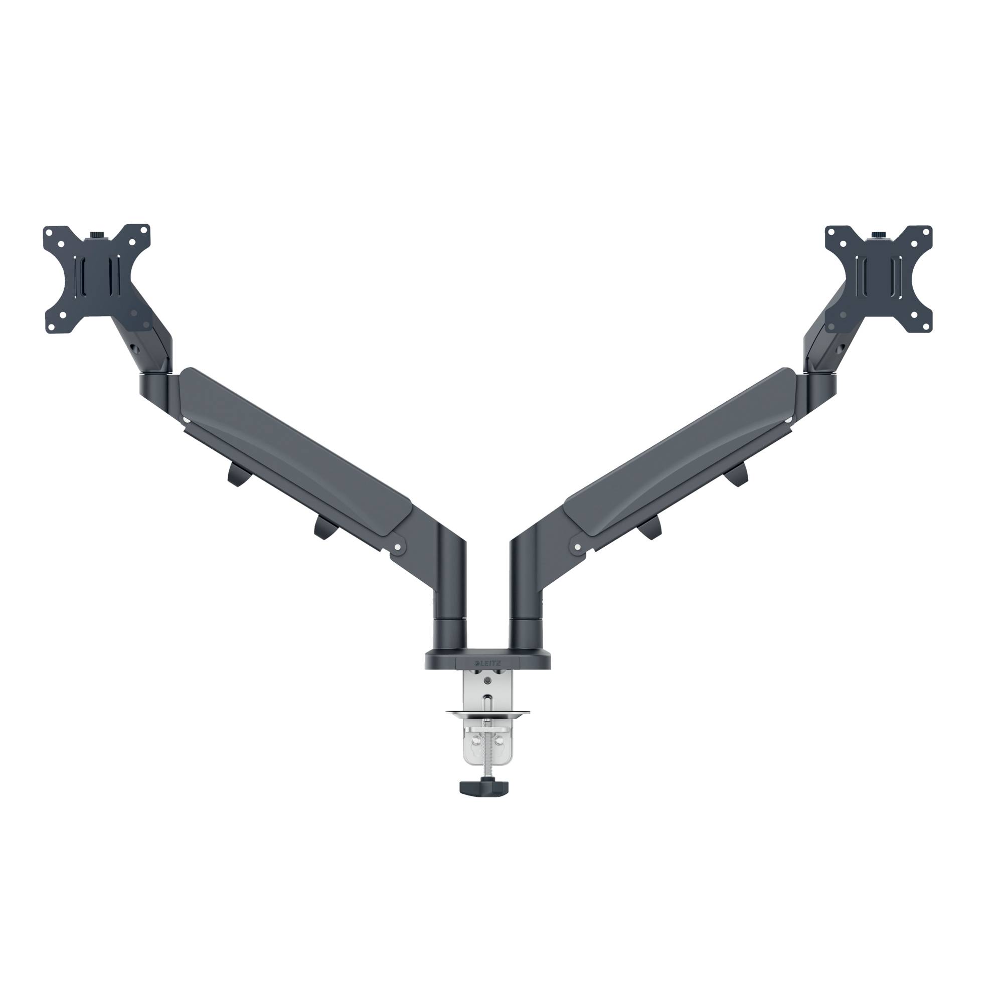 Esselte Leitz Ergo - Befestigungskit (spring-assisted dual arm) - für 2 LCD-Displays - space saving - Metall - Dunkelgrau - Bildschirmgröße: 43.2-8
