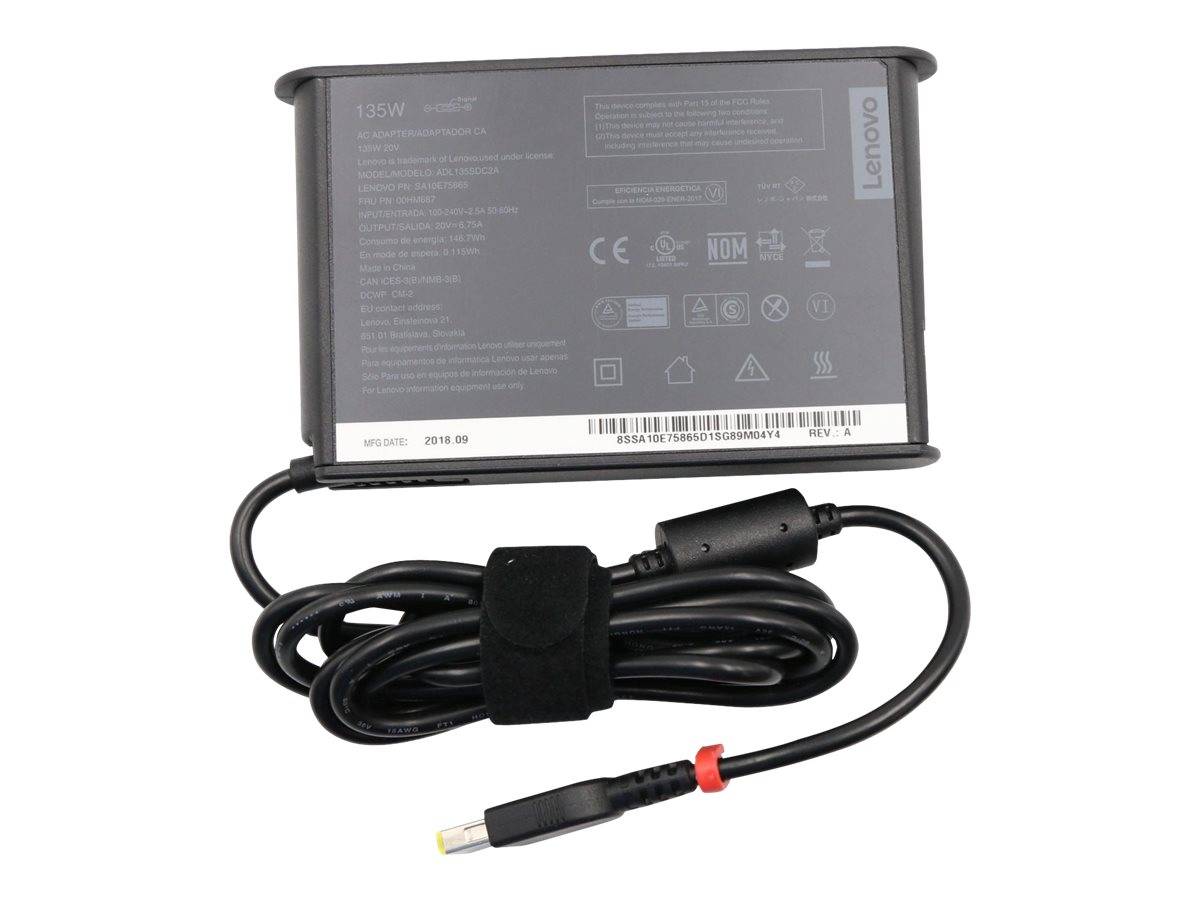 LENOVO - Delta ADL135SDC2A - Netzteil - Wechselstrom 100-240 V - 135 Watt - FRU - für ThinkPad P1; P1 (2nd Gen)