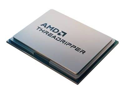 AMD Threadripper Prozessor-Chip in einer produktgestalteten Nahaufnahme auf weißem Hintergrund.