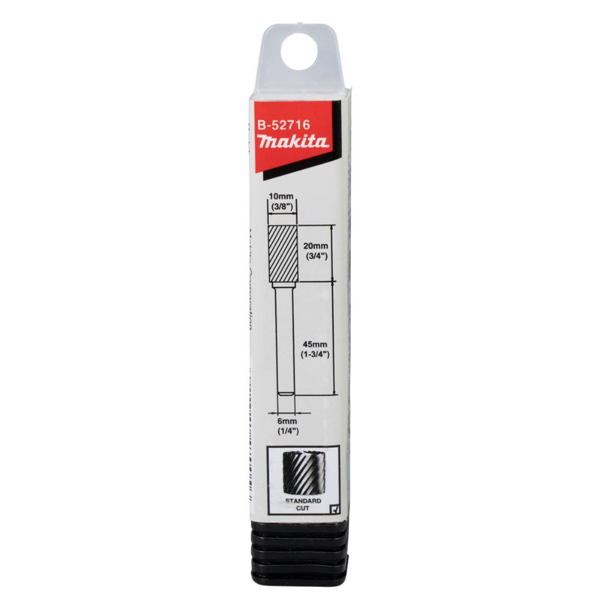 Makita HM-Frässtift 10 Stk., 20 x 6 mm, SA Kopfform 20 x 6 mm • SA Kopfform • 10Stk.
