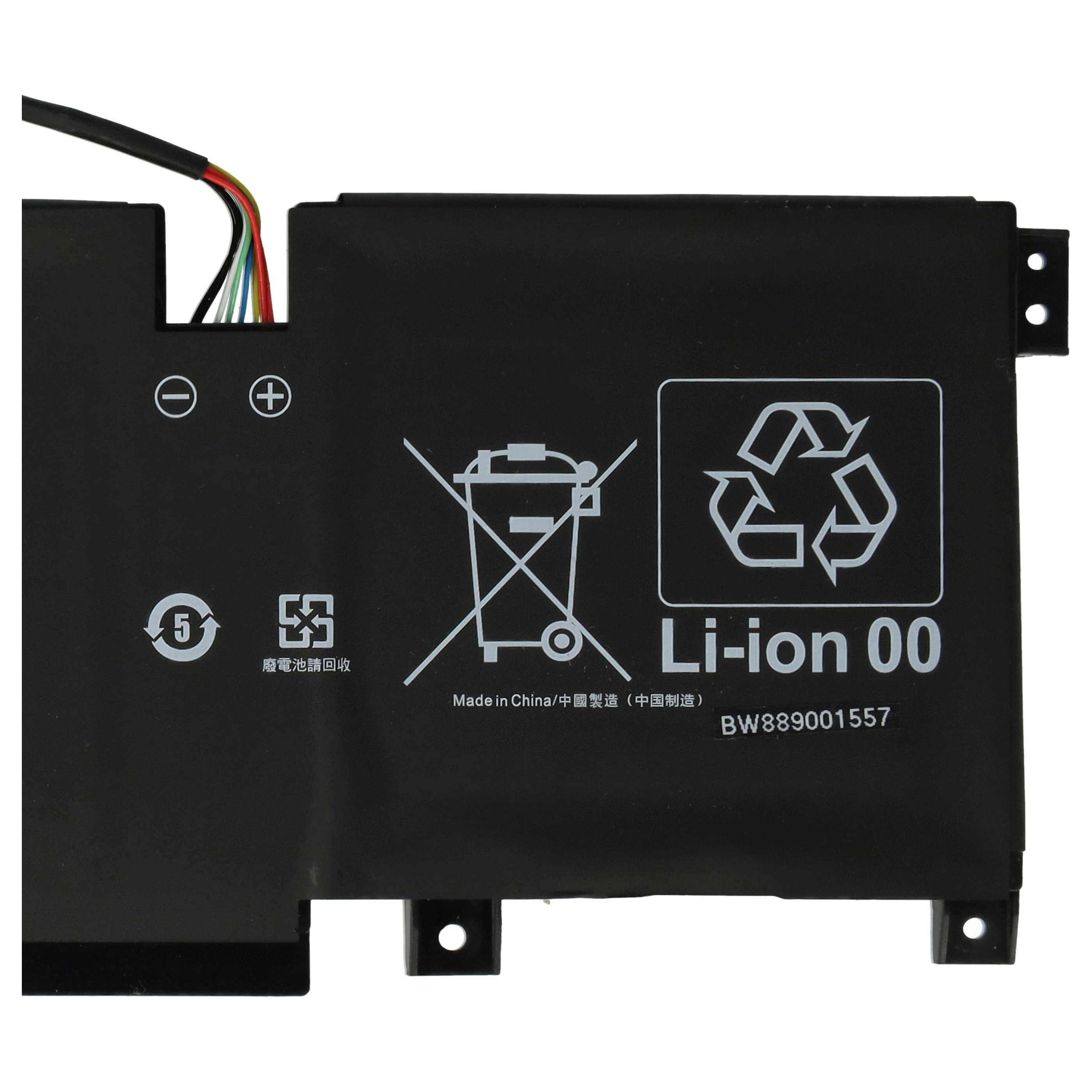 vhbw Akku kompatibel mit MSI WF76 11UI-400, 11UI-669TW, 11UJ, 11UJ-243, 11UJ-267TW Notebook (4600 mAh, 11,4 V, Li-Polymer)