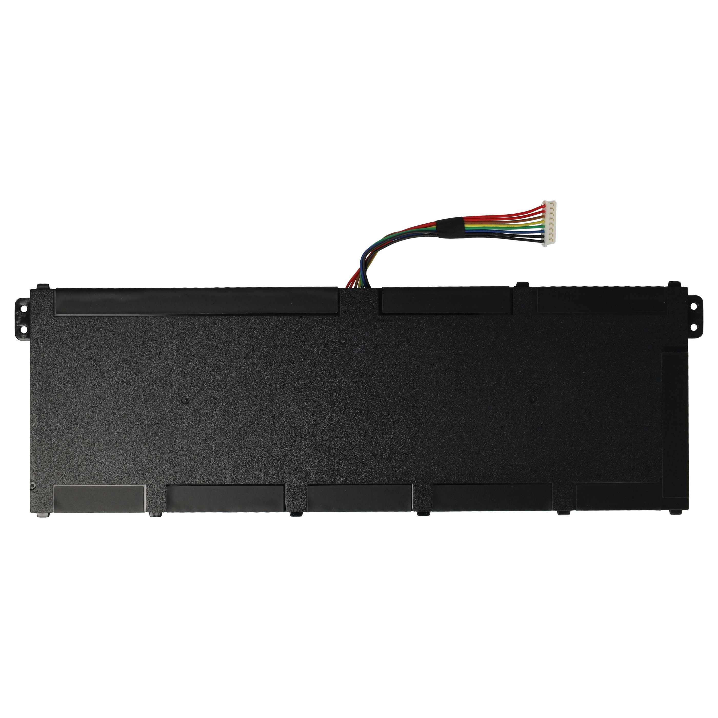 Ein rechteckiges Lithium-Ionen-Akkupack mit mehrfarbigen Drähten und einem Stecker.