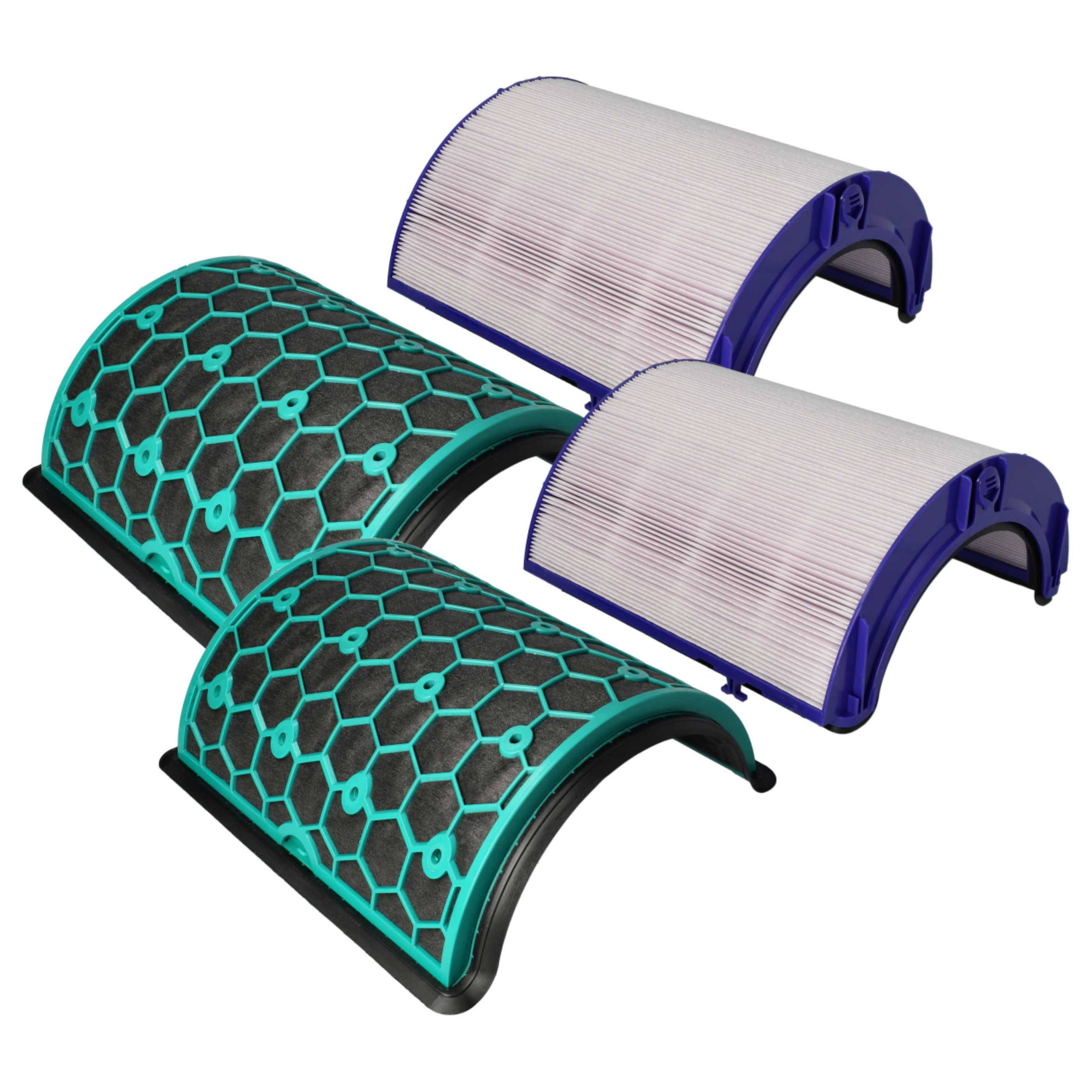 vhbw 2-teiliges Filter-Set kompatibel mit Dyson Purifier Hot+Cool HP11 Luftreiniger - HEPA-Filter, Aktivkohlefilter