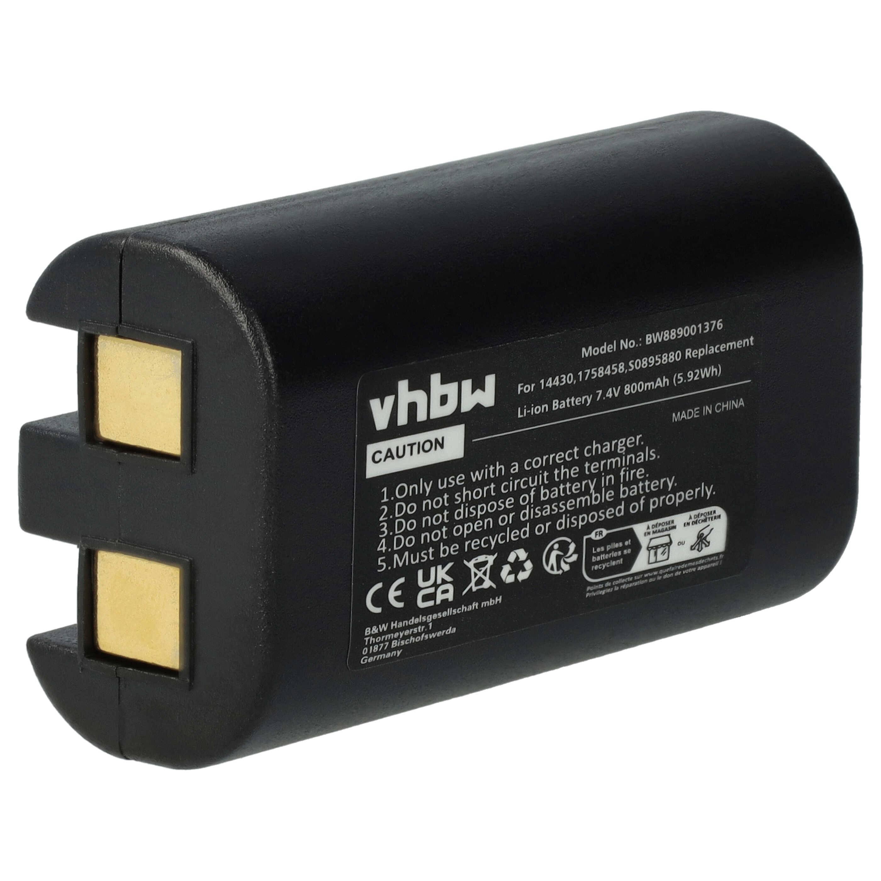 vhbw Akku kompatibel mit Dymo LabelManager PnP, 260, 260 P, 280 Drucker Kopierer Scanner Etiketten-Drucker (800 mAh, 7,4 V, Li-Ion)