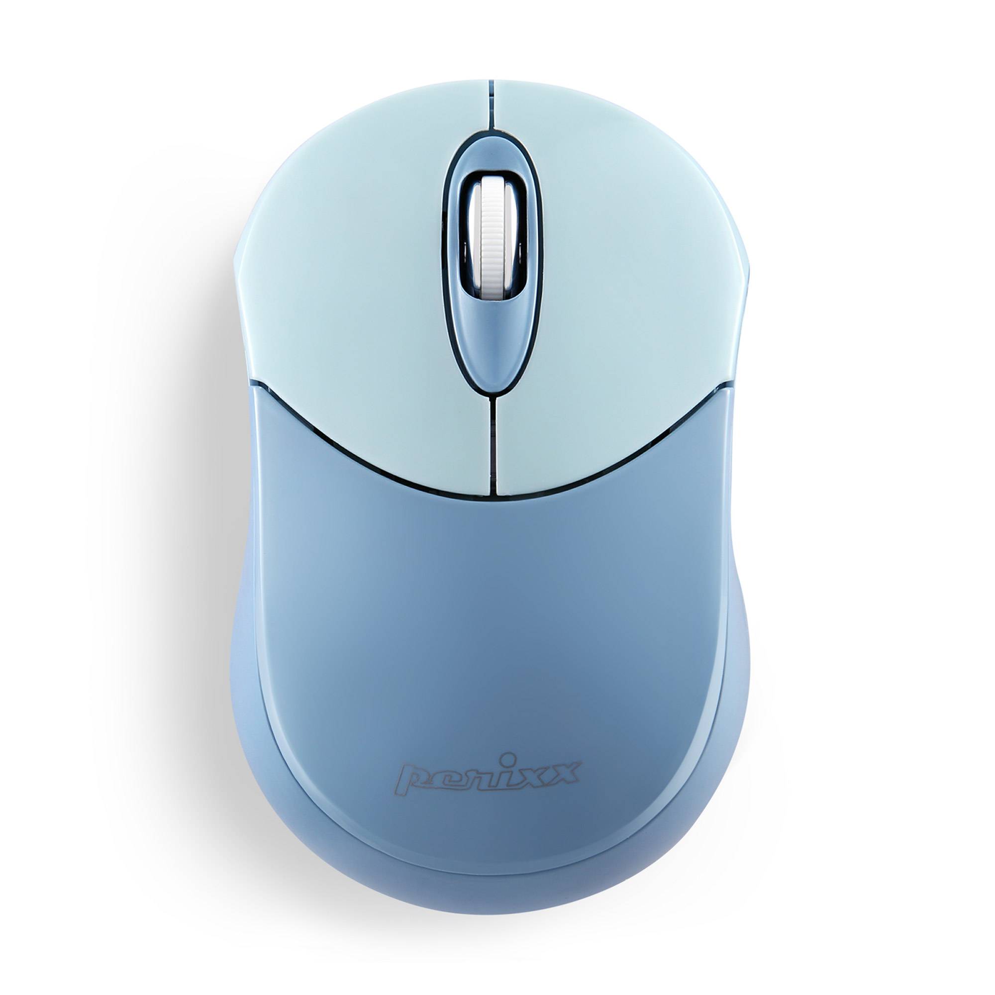 PERIXX - PERIMICE-802BL Bluetooth-Maus für PC und Tablet schnurlos blau - Maus - 1.000 dpi