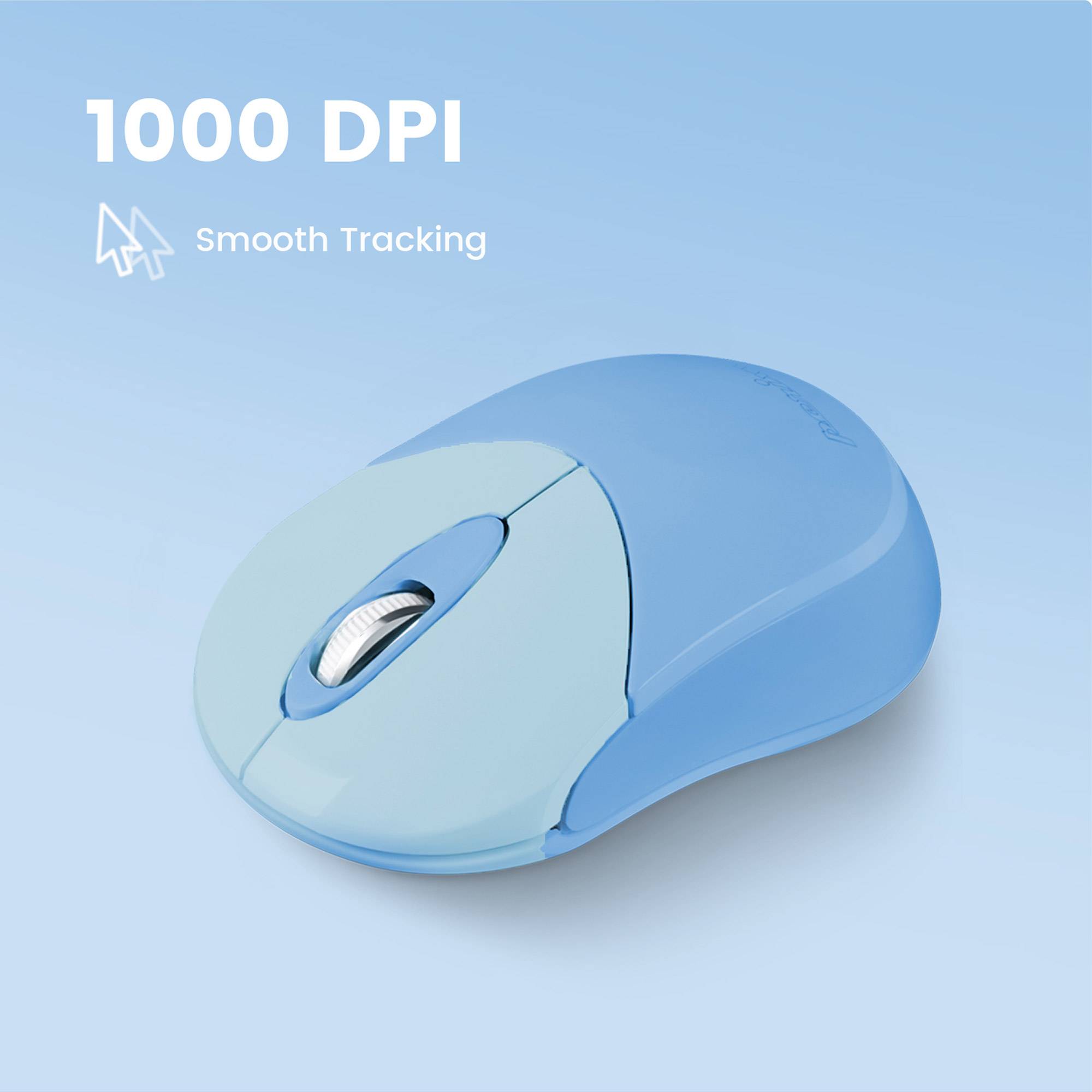 PERIXX - PERIMICE-802BL Bluetooth-Maus für PC und Tablet schnurlos blau - Maus - 1.000 dpi