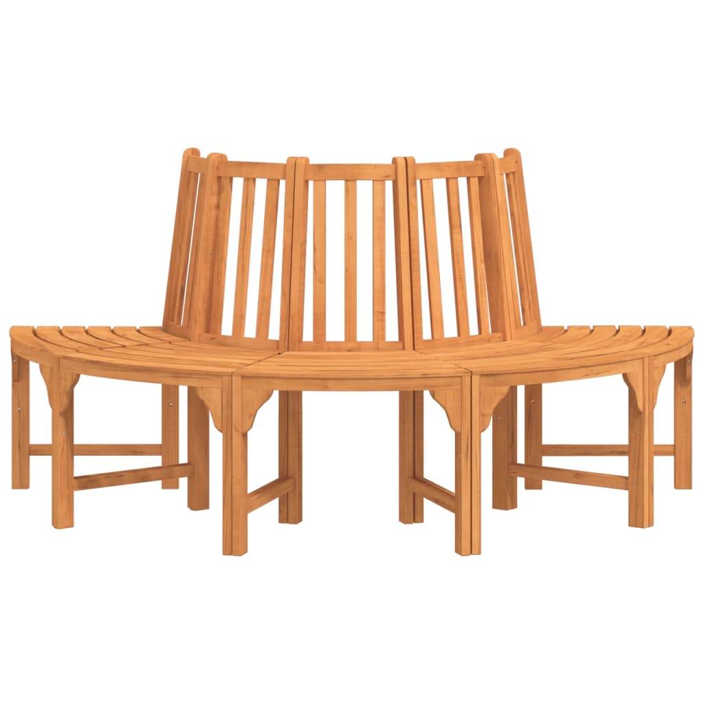vidaXL Baumbank Halbrund Ø208 cm Massivholz Eukalyptus